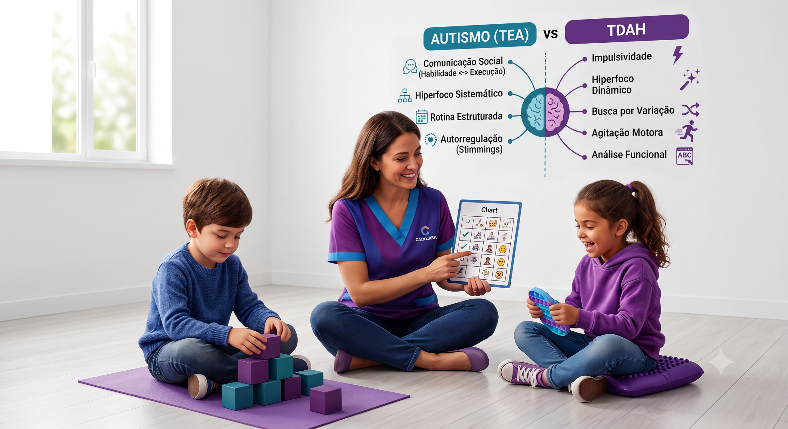 Diferença entre autismo e TDAH: como identificar e o que muda na intervenção