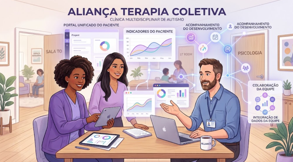 Clínica multidisciplinar para autismo: Como integrar equipe e dados em um só lugar